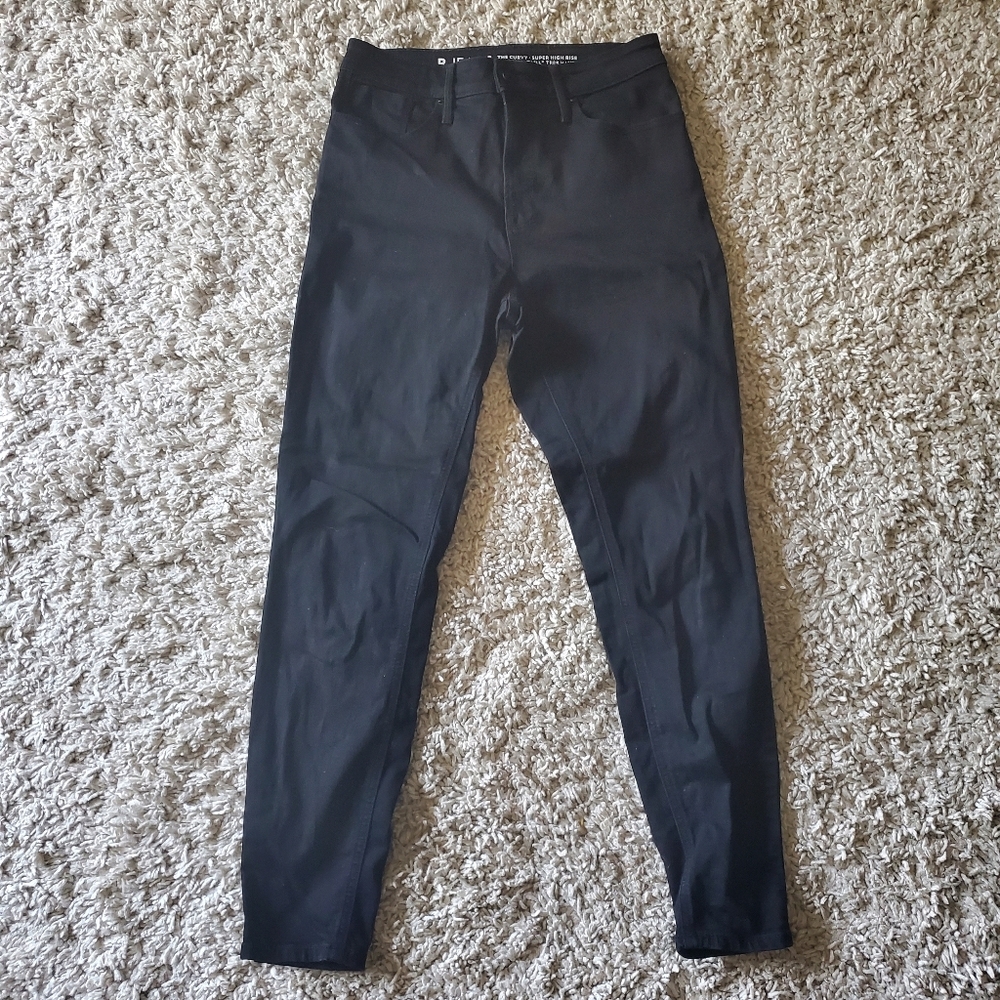 R Jeans The Curvy Super High Rise Black Denim Jeans (29)